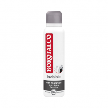 Borotalco Invisible, 48h Deo Spray mit Mikrotalk, 0 % Alkohol, Anti-Transpirant/Anti-Perspirant